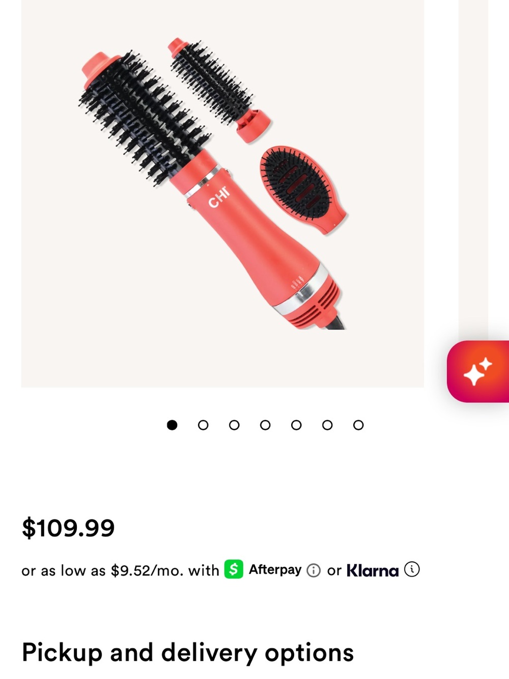 NWOB CHI Red 3-in-1 Hot Air Round Brush SEE DESCRIPTION FULLY FUNCTIONAL